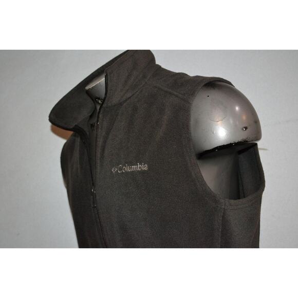 32783 Columbia Fleece Jacket Vest Gray Polyester Size Medium Mens - Picture 6 of 8